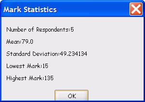 The Mark Statistics dialog