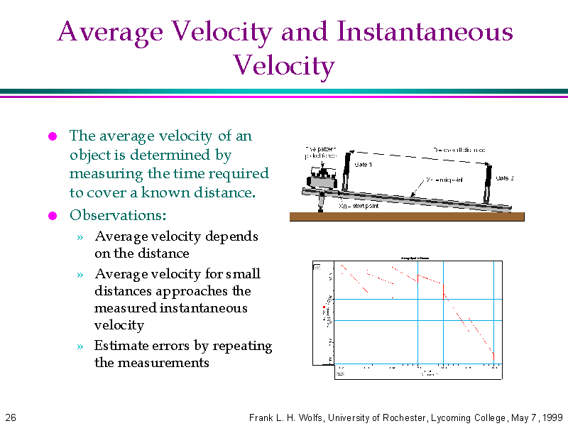 Average Velocity And Instantaneous Velocity
