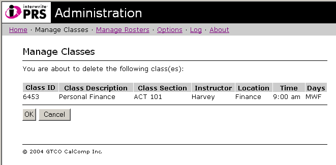 Delete Class Verify