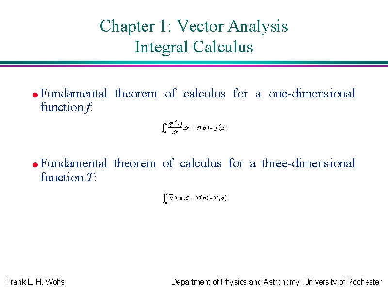 Chapter 1: Vector Analysis