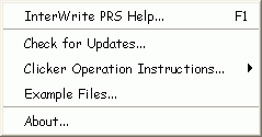 The Help Menu